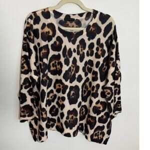 Nally & Millie Leopard Print Sweater One size